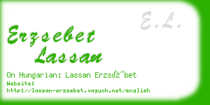 erzsebet lassan business card